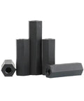Hella Solid Nylon Standoff Spacers Female Threaded Plastic Brackets M2 Through M6 Mounting Hardware In Crisp Black Or White For Smooth Electrical Rig Build Heavy Duty Bulk Pack Of Ten To Fifty Pieces displayed in various sizes.