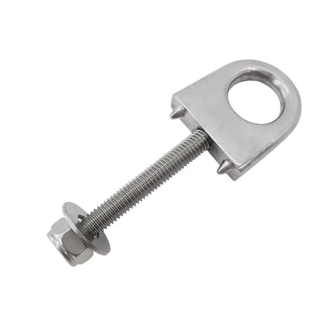 Marine Bow Eye Tow Lines Or Boat Trailer Winch Hook 316 Stainless Steel 3 Inch Shank 1 Inch Eye Bolt displayed at an angle
