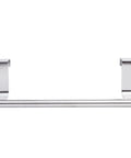 Over Cabinet Towel Bar With Hooks For Bathroom And Kitchen Brushed Stainless Steel No Install Needed 9 Inch Length