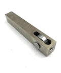 RHKING mini lathe burnishing tool, steel body, side view with wheel visible in slot.