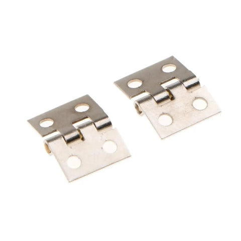 12 Pack Silver Butt Hinges For Cabinets And Drawers, Dollhouse Miniature Furniture, Jewelry Box Repair, Gift Box Crafting, 8mm DIY Model Hinges