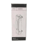 Panel Mount Water Flowmeter For Liquids 0.05 To 0.5 GPM (0.2 To 2 LPM) Acrylic Rectangular Body 170 mm Height Easy Inline Panel Install With Clear Readout And Upward Travel Flow Indicator.