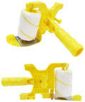 Professional 7 Piece Paint Edger Roller Tool Kit showing a yellow roller tool with foam roller, ideal for wall and ceiling coating.