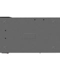 Straight Up Badass 1U Rack Mount Mini Pc Firewall Router leveraging Intel Twin Lake N150 and DDR5 Memory, top view of metal chassis.