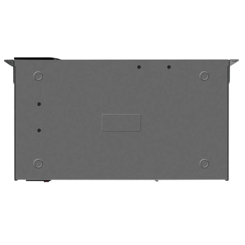 Straight Up Badass 1U Rack Mount Mini Pc Firewall Router leveraging Intel Twin Lake N150 and DDR5 Memory, top view of metal chassis.