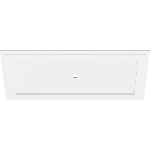 Rectangular Architectural Grade PVC Ceiling Medallion, Contemporary Urethane Style, 32 Inch Wide by 16 Inch High, top view