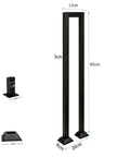 Slick Matte Black U Shape Indoor Outdoor Stair Railing, Heavy Duty Wrought Iron Handrail With Square Tube Cover, Built Tough For Porch Loft And Steps, Tough As Nails Industrial Build 2Pcs Set, square tube handrail dimensions