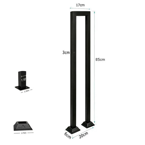 Slick Matte Black U Shape Indoor Outdoor Stair Railing, Heavy Duty Wrought Iron Handrail With Square Tube Cover, Built Tough For Porch Loft And Steps, Tough As Nails Industrial Build 2Pcs Set, square tube handrail dimensions