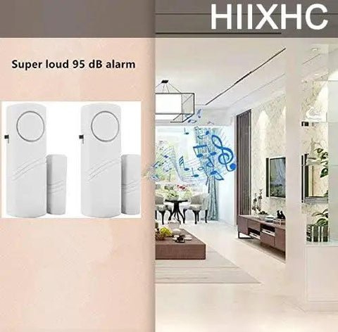 Personal Security Window And Door Alarm Bell Wireless Sensor System Pack Of 10 installed in a modern home interior