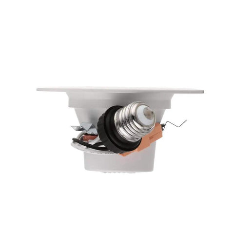 Side view of 4 Pack 4 Inch Color Temperature Select LED Recessed Trim Downlights Retrofit Kit For Can Lighting Upgrade A No Brainer Replacing 65W Incandescent With Integrated LED