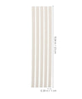 Get A 40pc Kit Of High Grade White Pp Plastic Welding Rods Stricks For Quick Car Bumper Repair And Auto Body Fixes To Fix Rips And Cracks Like A Boss, showing 5 white PP welding rods each 9.04 inches long.