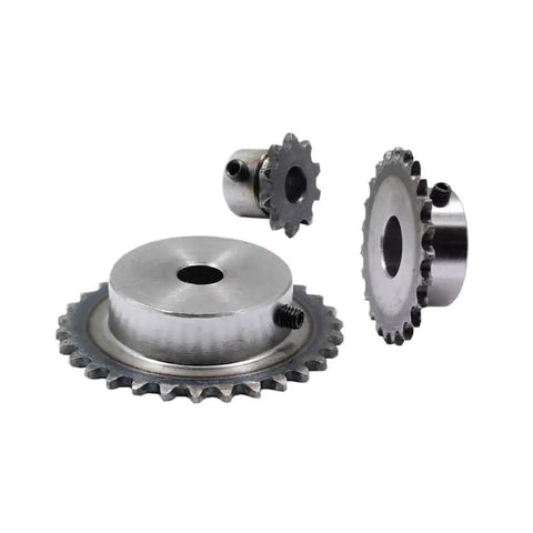 ZqRfJm Heavy Duty 15 Tooth 04C Sprocket With M5 Screw Hole For Industrial Machinery Transmission Gear on display.