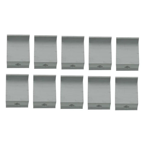 10 Pack Aluminum Alloy End Clamps For Solar Panel PV Mounting Brackets Fits 30mm 32mm 35mm 40mm Frame Heights Easy Install