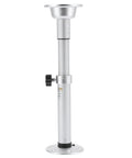 Beefy Aluminum Table Leg Bracket With Adjustable Height Pedestal For RVs Yachts Boats Motorhomes And Marine Caravans 19.3 To 31.8 In Height Mount Base Heavy Duty Construction Smooth Stepless Height Control For Marine Use
