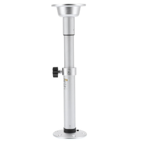 Beefy Aluminum Table Leg Bracket With Adjustable Height Pedestal For RVs Yachts Boats Motorhomes And Marine Caravans 19.3 To 31.8 In Height Mount Base Heavy Duty Construction Smooth Stepless Height Control For Marine Use