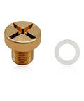 Solid Brass Radiator Coolant Air Bleeder Screw With Quality Rubber O Ring For BMW X1 And X3 showing brass screw and rubber o ring.