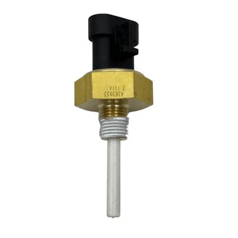Heavy Duty Coolant Level And Temperature Switch For Industrial Diesel Engines And Mobile Generators Direct Fit Replacement 4383933 showing brass and plastic parts.