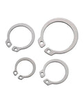 304 Stainless Steel C Type External Snap Ring Retaining Clip For Bearing Shafts M3 To M120 Washers Hardware DIY Maintenance Heavy Duty Pro Grade