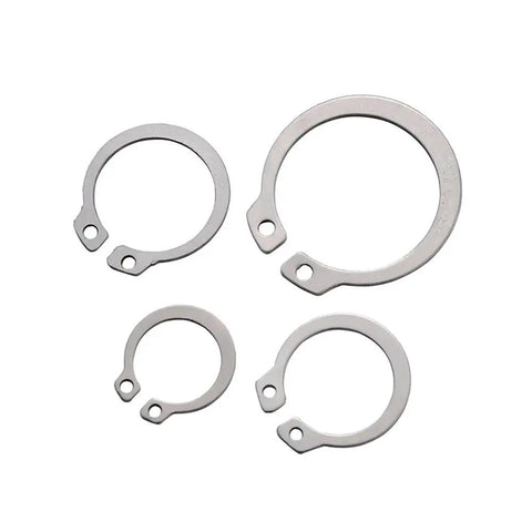 304 Stainless Steel C Type External Snap Ring Retaining Clip For Bearing Shafts M3 To M120 Washers Hardware DIY Maintenance Heavy Duty Pro Grade