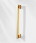 Modern Gold Brushed Cabinet Handles Zinc Alloy Long Drawer Pulls For Kitchen Drawers And Wardrobe Doors With Easy Peasy Mounting Solid Build Rust Resistant Finish on white background