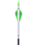 Blazer Quickfletch Vanes Six Pack Neon Green White For Fast Tool Free Fletching No Jig Or Glue Needed Easy Alignment For Precise Arrow Flight