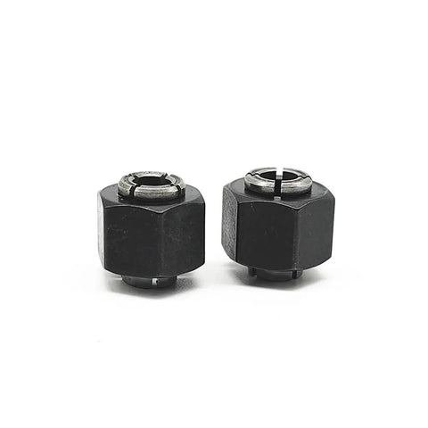 2 Pack 1/4 Inch Router Collet With Nut Replacement For A24215SV And DWP611 Series Routers, Quick Install, Beefy Clamp, Black Finish