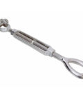 Non Magnetic Top Notch Built Like A Tank Beefy T316 Stainless Steel Drop Forged Jaw Eye Turnbuckle 1 1 4 X 12 Inch close-up view.