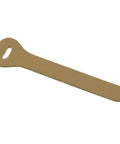 Single khaki leather zipper pull from the 12 Pack Leather Zipper Pulls Replacement Sliders 17mm By 70mm Durable Easy To Clean