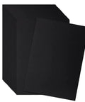 Stack of Black Corrugated Cardboard Sheets 37x26 Inches 50 Pack E Flute Thick 3 32 Inch Made In USA for DIY Crafts