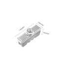 Rock Solid Rear Disc Brake Pads For Mechanical Road And Gravel Bikes easy swap design, silver, 1in x 1.6in size for reliable stopping power.