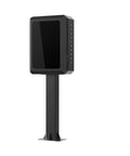Premium Heavy Duty EV Charger Lock Box in black, wall-mounted design for all weather, key access for home and garage use.