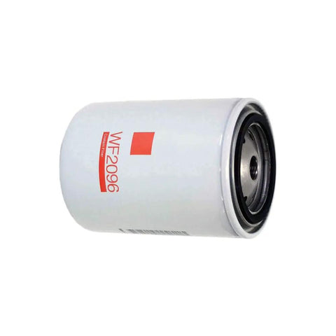Heavy Duty Spin-On Engine Oil Filter For Freightliner Mack Volvo Hitachi Models Wf2096 Bw5141, white metal filter with black seal.