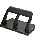 Heavy Duty Three Hole Punch With Padded Handle For Easy 40 Sheet Capacity Metal Construction Adjustable Paper Guide