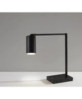 Colby Adjustable Desk Lamp with 15.5 to 32.5 inch reach 9W integrated LED matte black minimalistic table lamp for home office and study