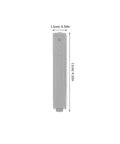 Side view of Push To Open Drawer Latches 4 Pack Invisible Handleless Cabinet Latches, gray plastic, showing dimensions.
