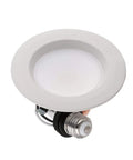 4 Pack 4 Inch Color Temperature Select LED Recessed Trim Downlights Retrofit Kit For Can Lighting Upgrade A No Brainer Replacing 65W Incandescent With Integrated LED, close-up of single downlight