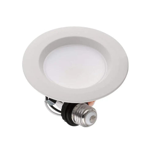 4 Pack 4 Inch Color Temperature Select LED Recessed Trim Downlights Retrofit Kit For Can Lighting Upgrade A No Brainer Replacing 65W Incandescent With Integrated LED, close-up of single downlight