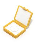 0.1mm Cross Line Reticle Microscope Stage Calibration Slide With 1mm Grid Universal Precision Calibrator For Quick XY Alignment Spot On Measurements Clear Viewing And Reliable Microscope Referencing clear glass slide in yellow case