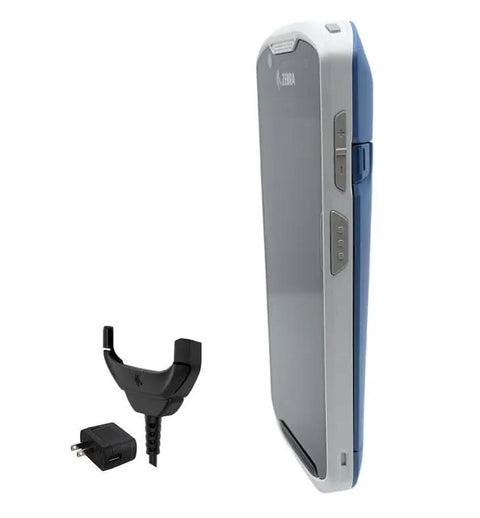 Rugged Android Barcode Scanner With 2D And 1D Barcodes And QR Code Reading For Warehouse And Inventory Management Renewed Workhorse With Charger Included Blue And White Color