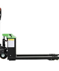 Heavy Duty Full Electric Pallet Jack With 3300 Lb Capacity For Smooth Material Handling Featuring Tough Alloy Steel Frame And Silent Polyurethane Wheels.