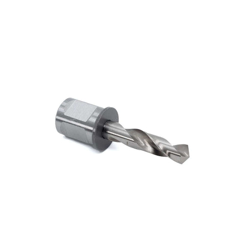 Side view of Oscarbide 3/8 x 1-3/8 annular cutter with 3/4-inch Weldon shank; silver steel, for magnetic drill presses