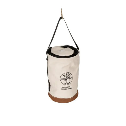 Heavy Duty Canvas Top Closing Bucket With Zipper 150 Pound Load Rated 22 Inch Tall 14 Inch Top Opening No 1 Canvas Leather Reinforced Bottom