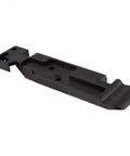 Chain Aid All In One Cycling Multi Tool With Chain Latch And Hook MissingLink Storage Valve Core Tool And Tire Lever Compact Repair Tool in black plastic, top view.