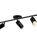 Modern Dope Matte Black 3 Light Adjustable LED Track Lighting Kit with Industrial 3 Way Flush Mount Ceiling Spotlights
