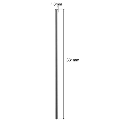 Linear Motion Guide Rod 8mm x 331mm, Case Hardened Steel Chrome Plated Shaft for 3D Printers and CNC Machines, Smooth, Precise Linear Movement, Straightness Under 0.1 mm Per 1000 mm, 58-64 HRC, 2 Pack, 8mm x 331mm shaft