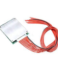 Top Shelf 48V 35A 13S BMS Balance Board For 18650 Lithium Battery Pack with multiple red wires and protective circuit design.