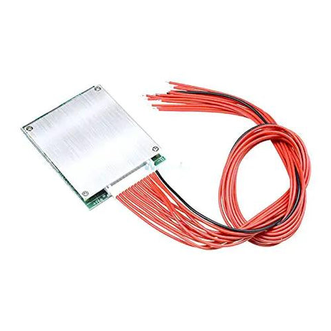 Top Shelf 48V 35A 13S BMS Balance Board For 18650 Lithium Battery Pack with multiple red wires and protective circuit design.