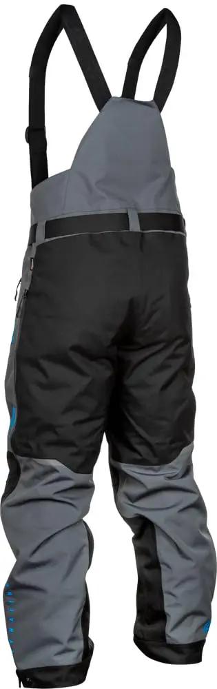 Back view of Carbon Snowmobile Suit Set With Hydraguard Pro Tech Ride Ready 10K Waterproof And 8K Breathable Shell Jacket And Bibs
