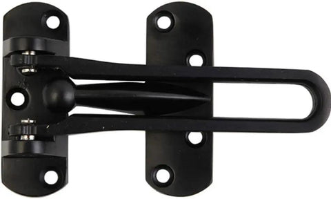 WUUWCHODC Sliding Door Lock Hasp Gate Bolt Security Latch Vintage Wood in black, featuring steel ball positioning mechanism.