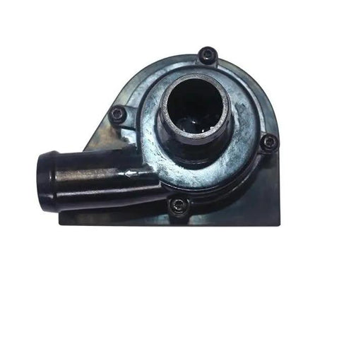 Ta50e R12 2302 Electric Coolant Water Pump Auxiliary Vehicle Circulator, heavy duty metal frame, top view with inlet port.